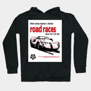 Willow Springs circuit Road Races 1967 retro vintage racing poster Hoodie